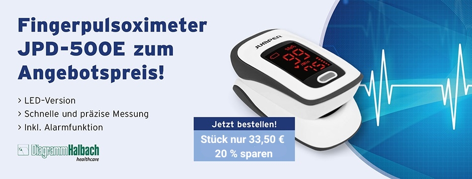 fingerpulsoximeter, jumper jpd - 500e, SpO2 - messung, diagramm halbach